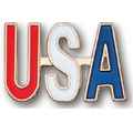 Stock Cutout USA Pin